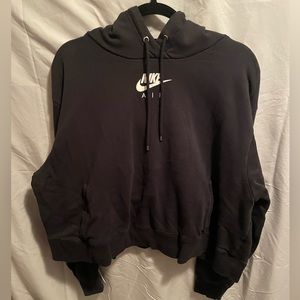 Nike Air Black Cropped Hoodie w/ pocket